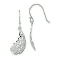 thumbnail image 1 of Sterling Silver Rhodium-plated Filigree Leaf Dangle Earrings, 1 of 3