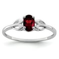 thumbnail image 1 of Sterling Silver Rhodium-plated Garnet Ring, 1 of 1