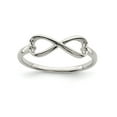 thumbnail image 1 of Sterling Silver Rhodium-plated Infinity Heart Ring - Size 6, 1 of 2