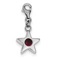 thumbnail image 1 of Sterling Silver Rhodium-plated July Cubic Zirconia Birthstone Star Charm, 1 of 3
