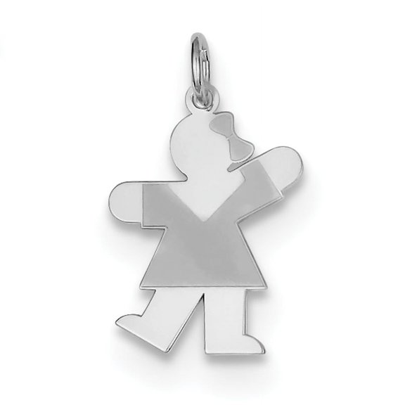 Sterling Silver Rhodium-plated Kiss Kid Charm XK1211SS
