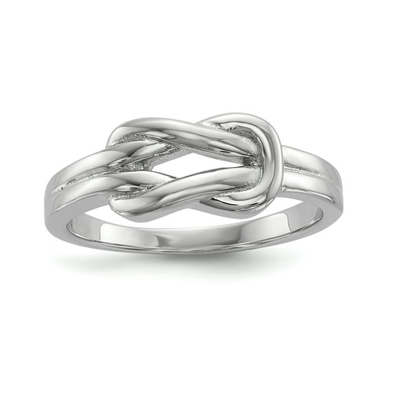 Sterling Silver Rhodium-plated Knot Ring QR6592