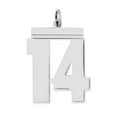 thumbnail image 1 of Sterling Silver/Rhodium-plated Polished Number 14 Charm QPL14, 1 of 2