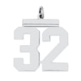 thumbnail image 1 of Sterling Silver/Rhodium-plated Polished Number 32 Charm QPL32, 1 of 2