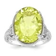 thumbnail image 1 of Sterling Silver Rhodium-plated Lemon Quartz Ring, 1 of 2