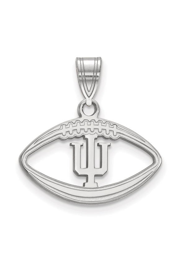 Women's Indiana Hoosiers Sterling Silver Logo Football Pendant
