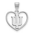 thumbnail image 1 of Women's Indiana Hoosiers Sterling Silver Logo Heart Pendant, 1 of 5