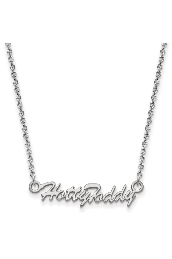 Women's Ole Miss Rebels Silver Script Logo Necklace