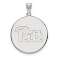 thumbnail image 1 of Sterling Silver Rhodium-plated LogoArt University of Pittsburgh Extra Large Disc Pendant Q-SS063UPI, 1 of 3