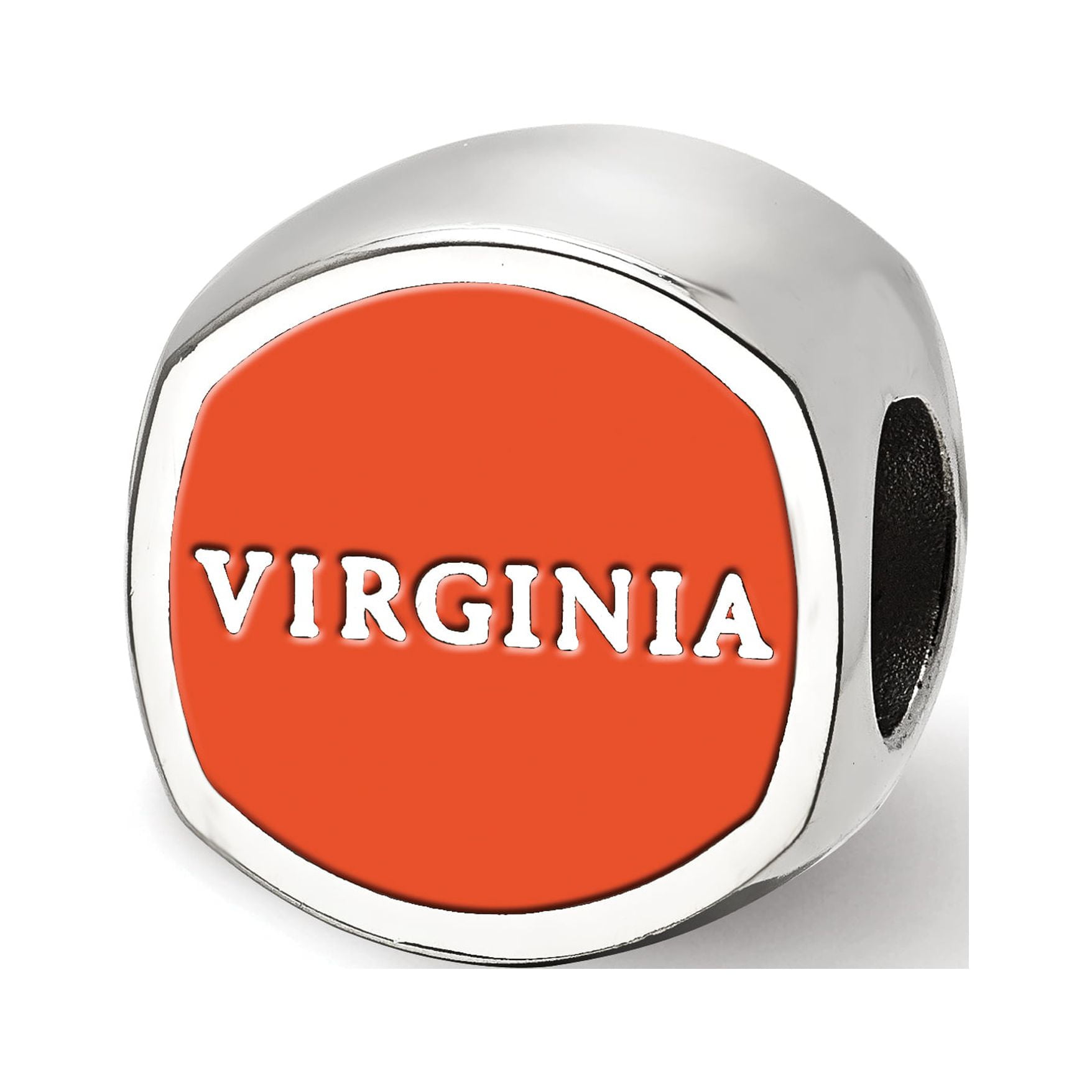 UNC University Of North Carolina Enameled Sterling Silver Charm Bead - Fits Pandora & Chamilia Bracelets