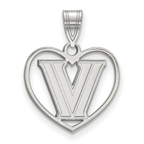 Women's Villanova Wildcats Sterling Silver Logo Heart Pendant