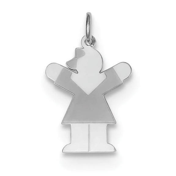 Sterling Silver Rhodium-plated Love Kid Charm XK1213SS