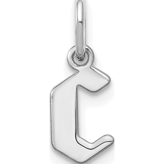 Jewelry by Sweet Pea Sterling Silver Rhodium-plated Lower case Letter C Initial Pendant