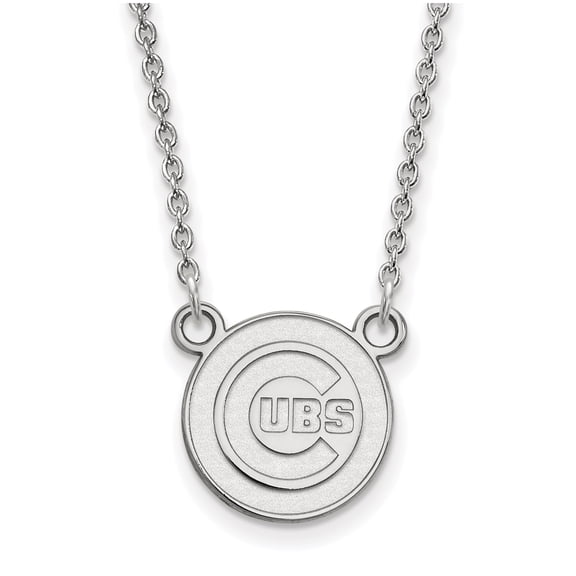 Women's Chicago Cubs Small Logo Sterling Silver Pendant Necklace