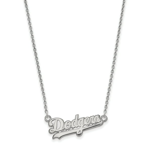 Women's Los Angeles Dodgers Small Logo Sterling Silver Pendant Necklace