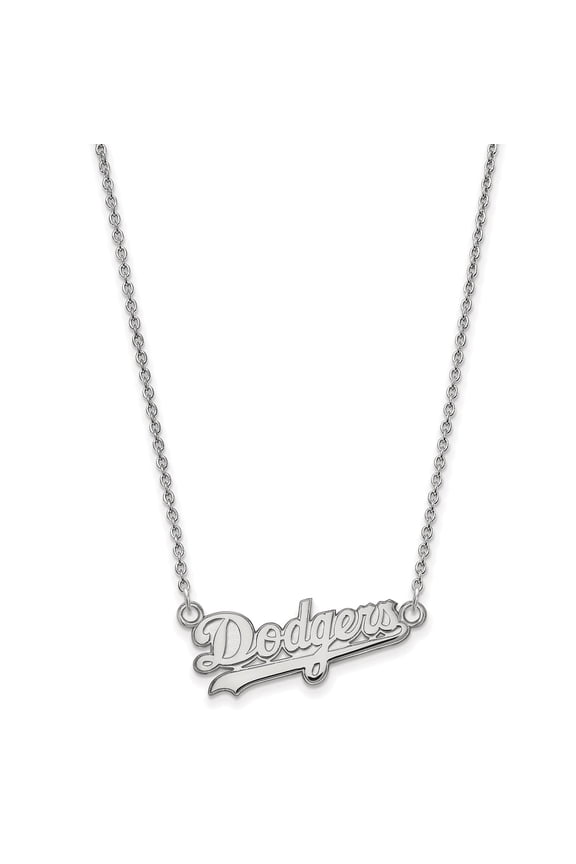 Women's Los Angeles Dodgers Small Logo Sterling Silver Pendant Necklace