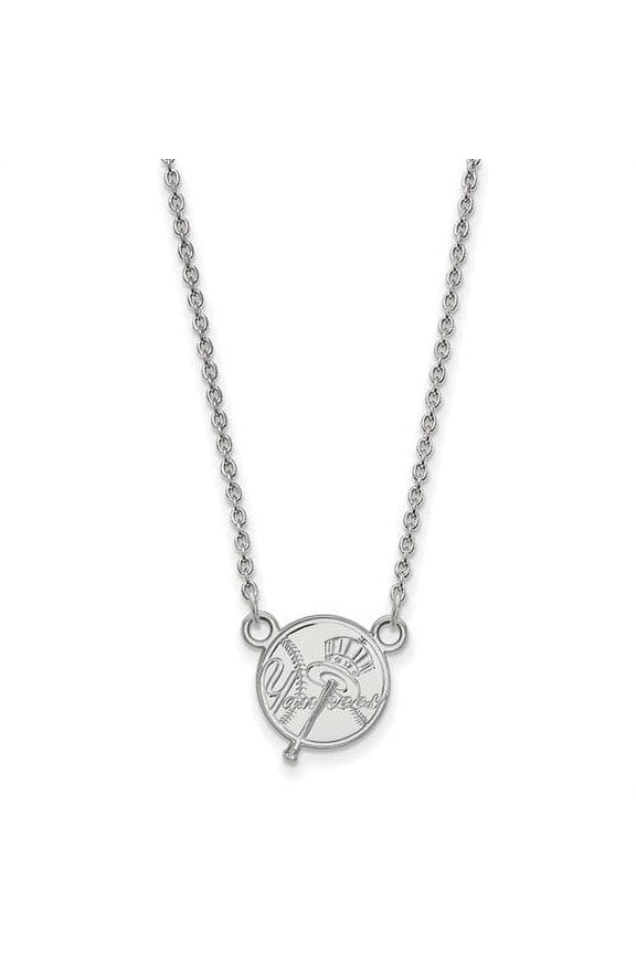 Women's New York Yankees Small Logo Sterling Silver Pendant Necklace