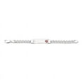 thumbnail image 1 of Sterling Silver Rhodium-plated Medical ID Curb Link Bracelet 7 inches, 1 of 3