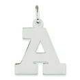 thumbnail image 1 of Sterling Silver Rhodium-plated Medium Block Initial A Charm, 1 of 3