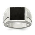 thumbnail image 1 of Sterling Silver Rhodium-plated Men's Onyx Ring, 1 of 6