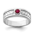 thumbnail image 1 of Sterling Silver Rhodium-plated Men's Ruby Ring QR6844, 1 of 6