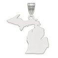thumbnail image 1 of Sterling Silver/Rhodium-plated Michigan State Pendant QXNA707SS-MI, 1 of 2