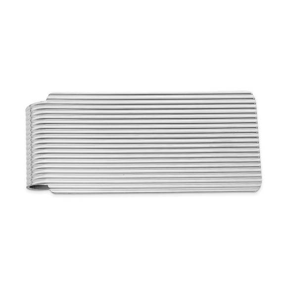 The Black Bow Wide Textured Sterling Silver Money Clip