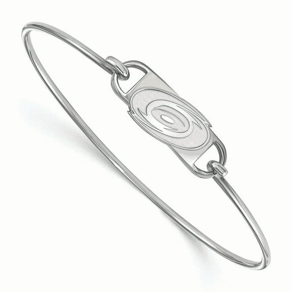 Women's Carolina Hurricanes Sterling Silver Small Wire Bangle Bracelet