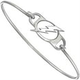 thumbnail image 1 of Sterling Silver Rhodium-plated NHL LogoArt Tampa Bay Lightning Small Center Wire Bangle, 1 of 5