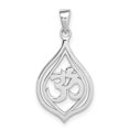 thumbnail image 1 of Sterling Silver Rhodium-plated Om Pendant, 1 of 5