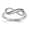 thumbnail image 1 of Sterling Silver Rhodium-plated Overlap Infinity Ring, 1 of 6