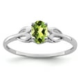 thumbnail image 1 of Sterling Silver Rhodium-plated Peridot Ring - Size 7, 1 of 3