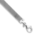 thumbnail image 1 of Sterling Silver Rhodium-plated Polished 7.5in 8mm Mesh Woven Bracelet, 1 of 6