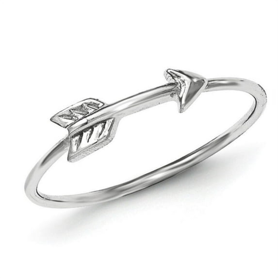 925 Sterling Silver Solid Polished Arrow Ring Size 6 - Jewelry Gift for Mom