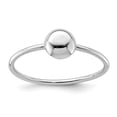 thumbnail image 1 of Sterling Silver Rhodium-plated Polished Bead Ring - Size 8, 1 of 3