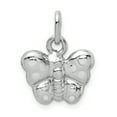 thumbnail image 1 of Finest Gold Sterling Silver Rhodium-Plated Polished Butterfly Pendant, 1 of 4