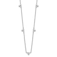 thumbnail image 1 of Finest Gold Sterling Silver Rhodium-Plated Polished CZ 5 Stations Necklace, 1 of 4