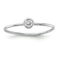 thumbnail image 1 of Sterling Silver Rhodium-plated Polished CZ Circle Ring - Size 7, 1 of 3