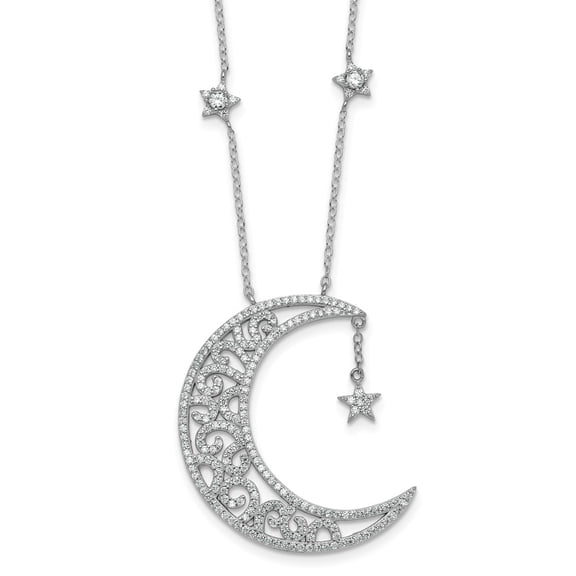 14k Madi K 3mm White Zircon Heart Birthstone Necklace