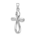 thumbnail image 1 of Sterling Silver Rhodium-plated Polished Cross Pendant QC8121, 1 of 4
