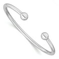 thumbnail image 1 of Sterling Silver Rhodium-plated Polished Cuff Child's Bangle, 1 of 3