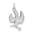 thumbnail image 1 of Sterling Silver Rhodium-plated Polished Dove with Cubic Zirconia Pendant, 1 of 3