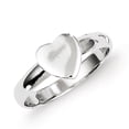 thumbnail image 1 of 925 Sterling Silver Polished Love Heart Ring Size 4 7mm Wide Statement Ring for Women - 1.8 Grams, 1 of 5