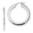 thumbnail image 1 of Sterling Silver Rhodium-plated Polished Hoops, 1 of 1