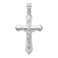 thumbnail image 1 of Sterling Silver Rhodium-plated Polished INRI Crucifix Pendant, 1 of 3