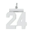 thumbnail image 1 of Sterling/Silver Rhodium-plated Polished Number 24 Charm QQMS24, 1 of 4