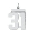 thumbnail image 1 of Sterling/Silver Rhodium-plated Polished Number 31 Charm QMS31, 1 of 4