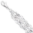 thumbnail image 1 of Sterling Silver Rhodium-plated Polished Slip On Cuff Bangle QB1274, 1 of 3