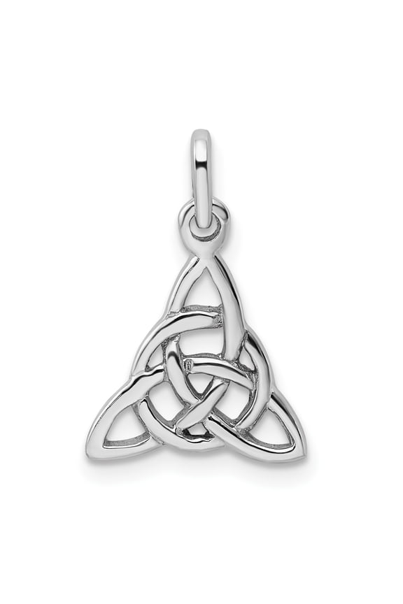 Sterling Silver Rhodium-plated Polished Trinity Knot Pendant QP4894