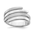 thumbnail image 1 of Sterling Silver Rhodium-plated Polished and Brushed Ring, 1 of 6